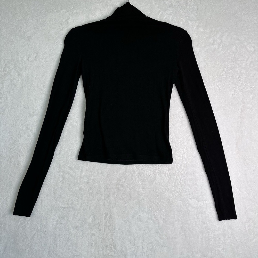 Iris‎ & Ink Black Sweater Top Angora Long Sleeve Crewneck Extra Small Soft